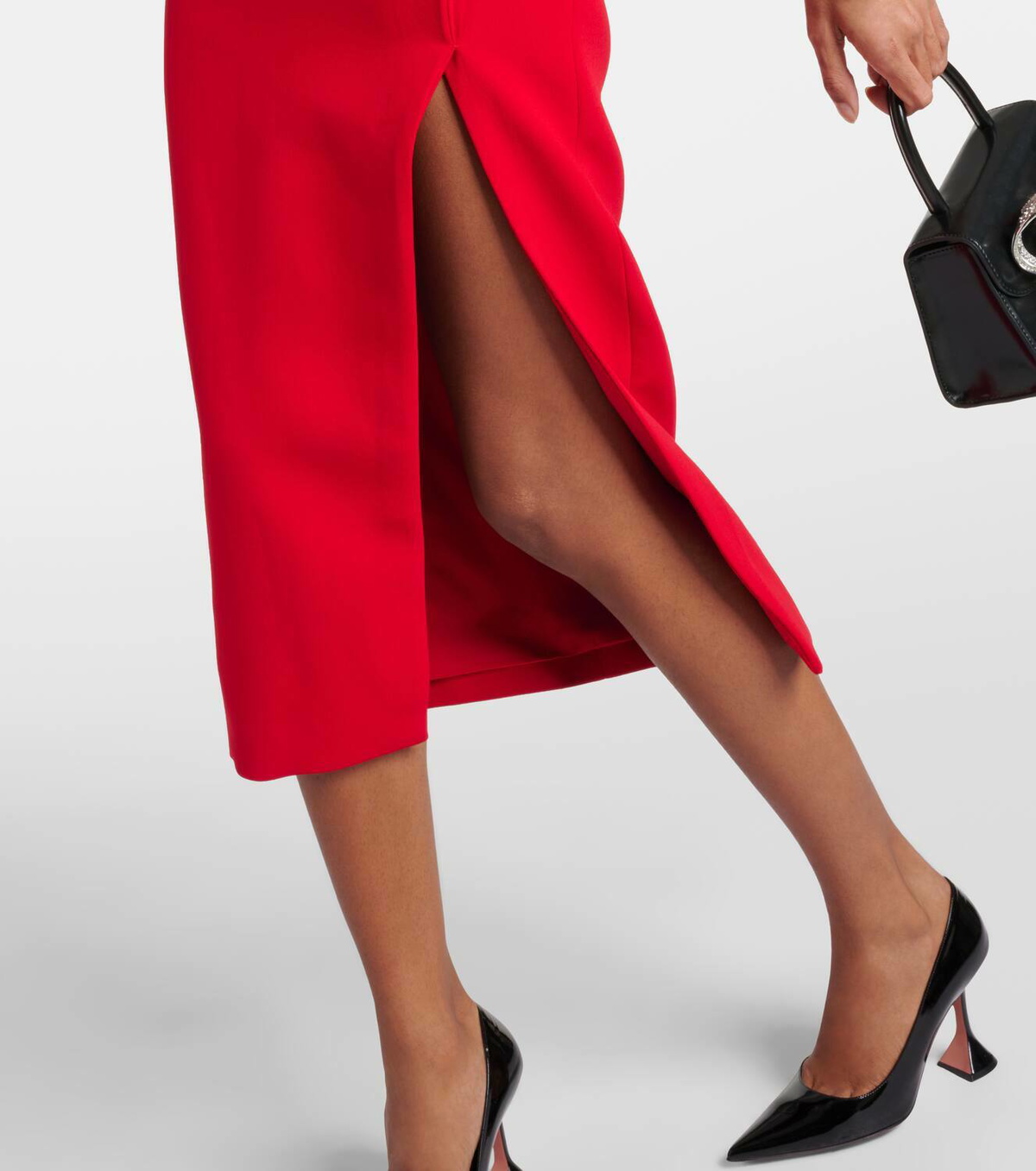 Self-Portrait Bow-detail crpe midi dress Self-Portrait