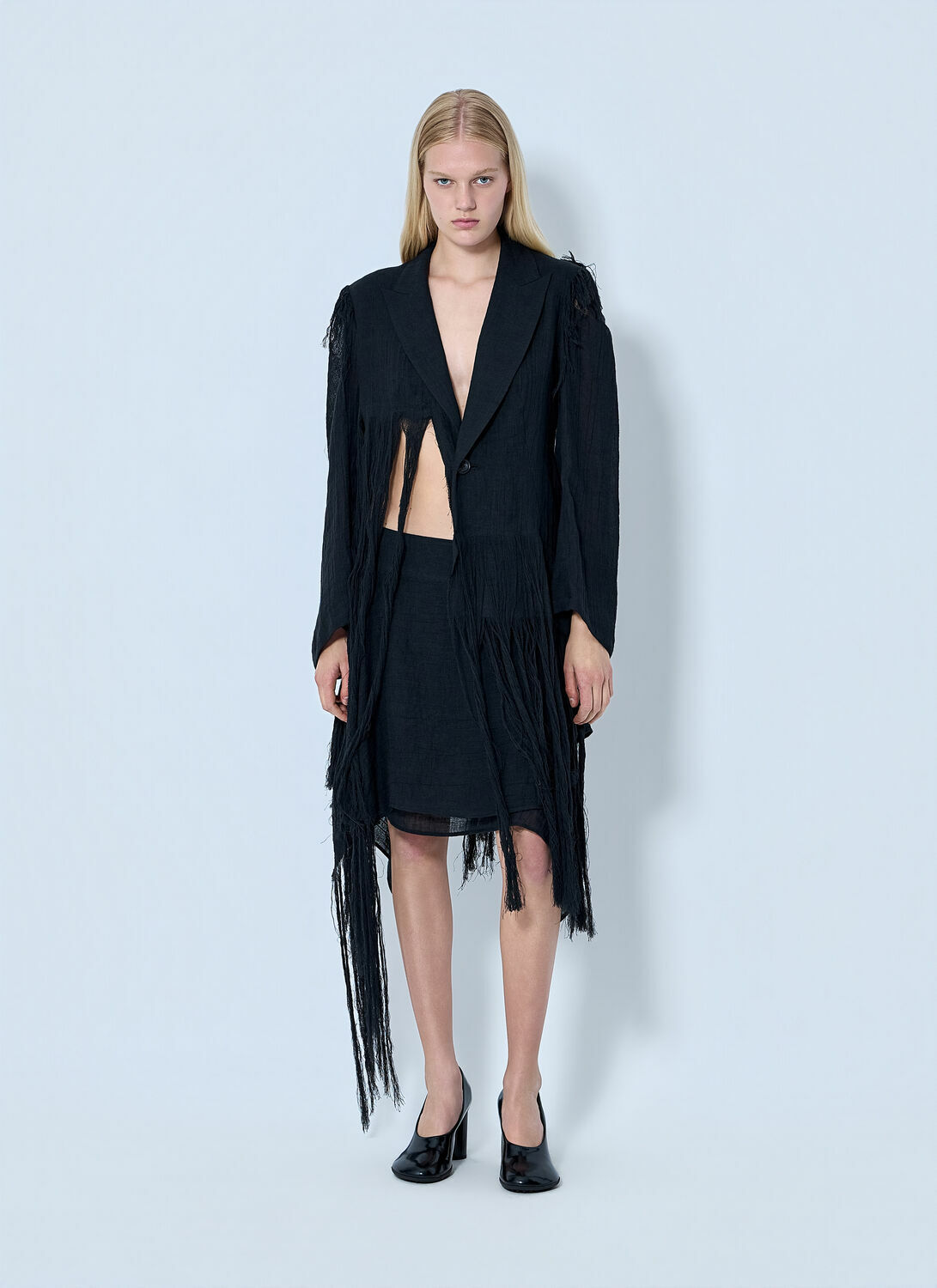 Yohji Yamamoto Asymmetric Fringe Skirt