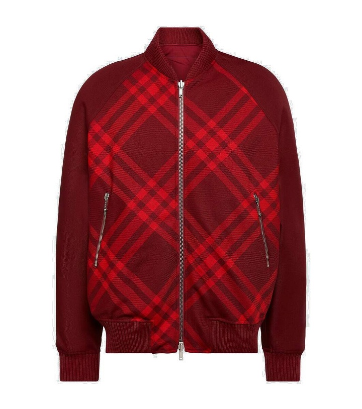 Photo: Burberry Check wool-blend bomber jacket