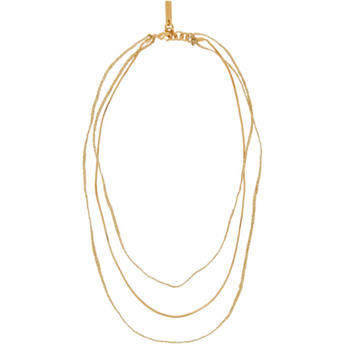 Acne Studios Gold Andre Necklace Acne Studios