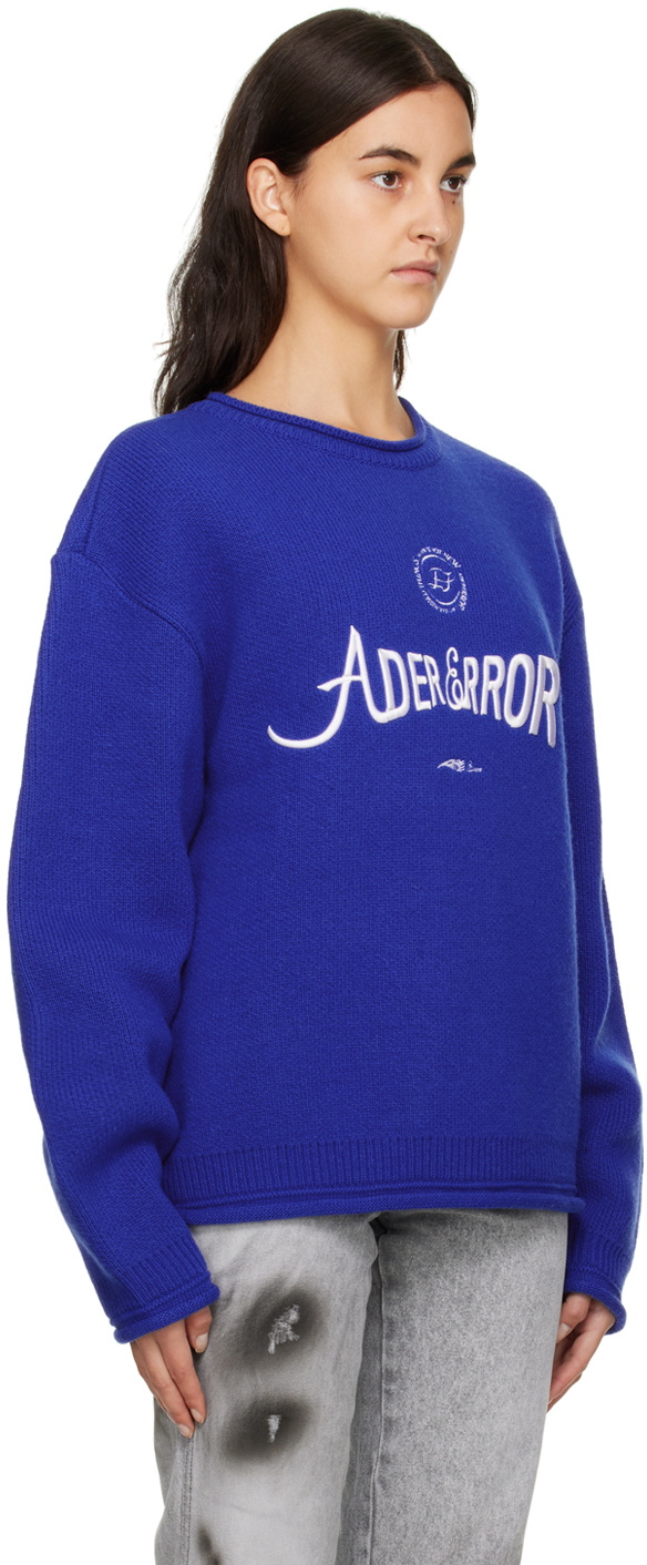 ADER error Blue Embroidered Sweater ADER error ADER error Blue Embroidered Sweater ADER error