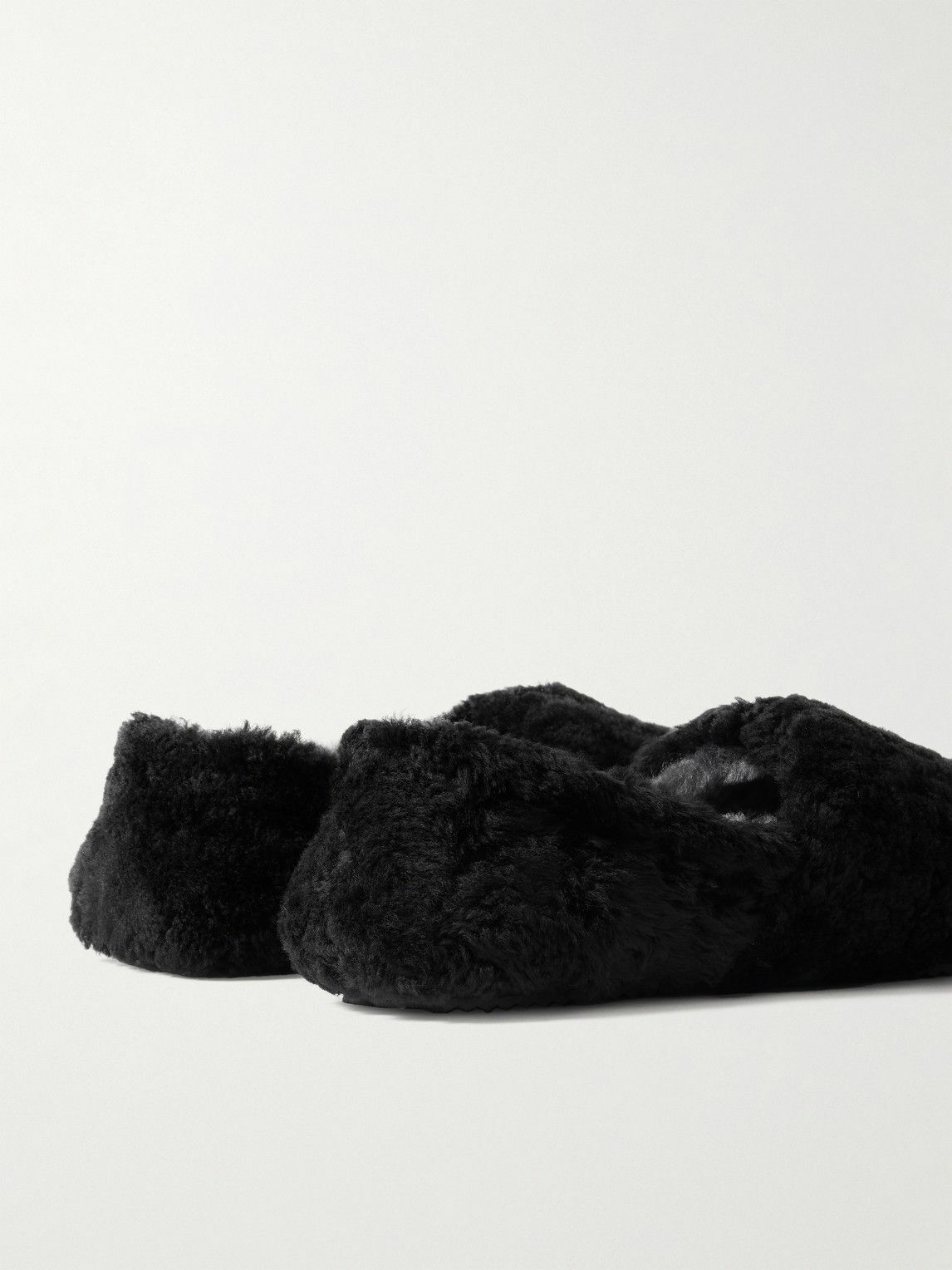 Mr P. - Shearling Slippers - Black