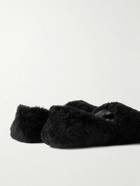 Mr P. - Shearling Slippers - Black
