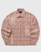 Represent Check Shirt pink Mens Longsleefe