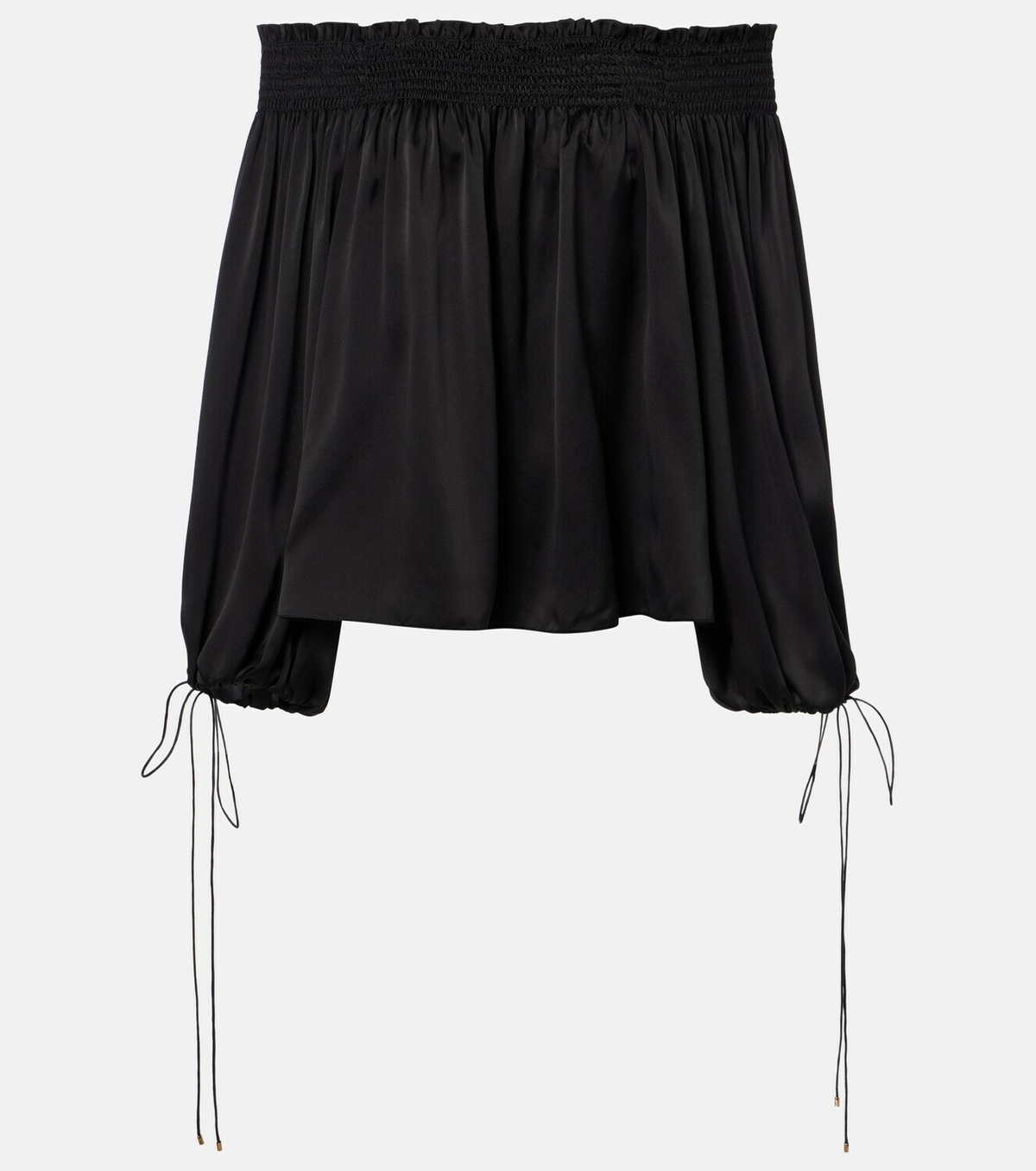 Chloé Off-shoulder silk satin top