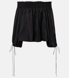 Chloé Off-shoulder silk satin top