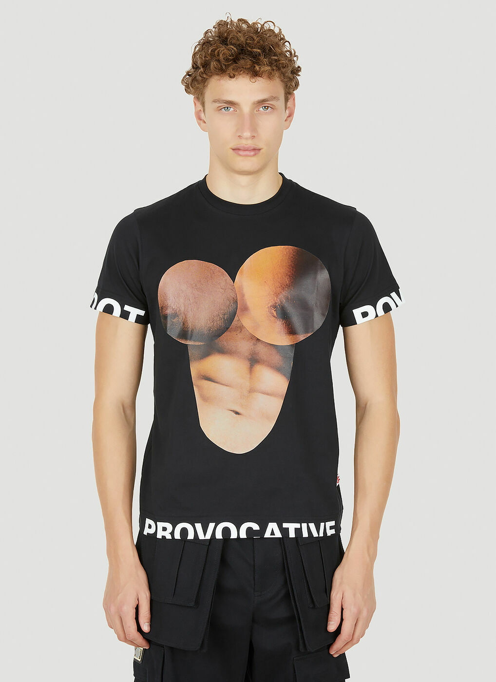 Walter Van Beirendonck Banner Tee - Pink/Black