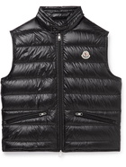 Moncler - Gui Slim-Fit Logo-Appliquéd Quilted Shell Down Gilet - Black