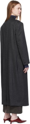 AURALEE Gray Cashmere Moleskin Coat
