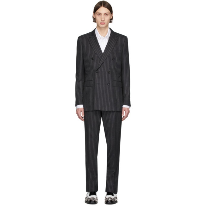 Photo: Burberry Grey Pinstripe English Suit