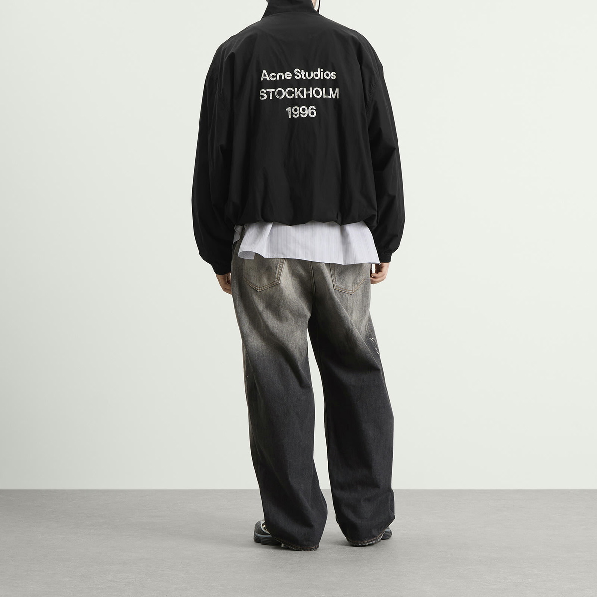Acne Studios 1996 ジップアップジャケット Acne Studios Men's 1996 Cotton Zip Jacket in Black Acne Studios
