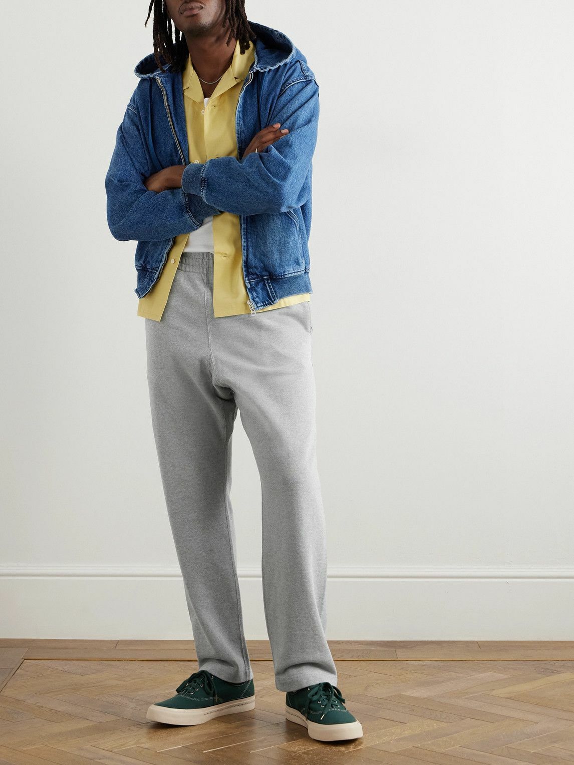 Remi Relief - Straight-Leg Cotton-Jersey Sweatpants - Gray