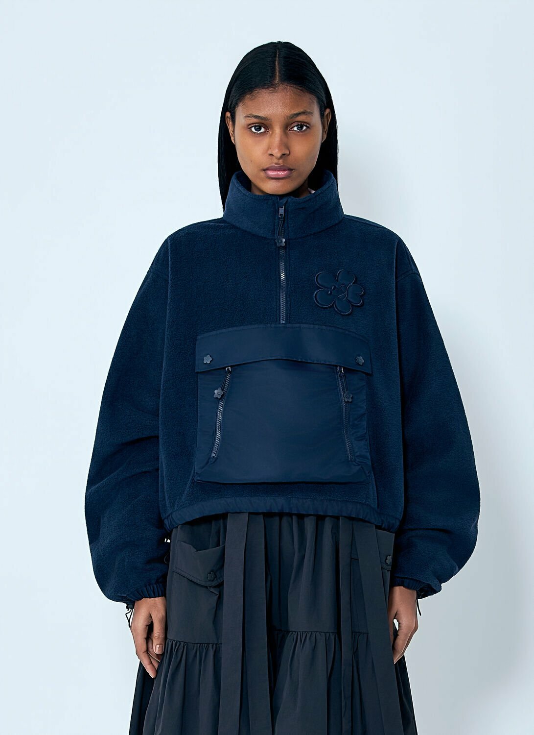Cecilie Bahnsen High-Neck Fleece Pullover