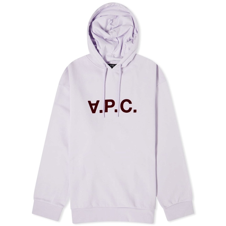 Photo: A.P.C. Men's Milo VPC Logo Hoodie in Lilac