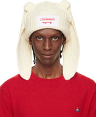 Charles Jeffrey LOVERBOY Off-White Chunky Rabbit Beanie