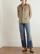 Small Talk - Crochet-Trimmed Cotton-Poplin Shirt - Neutrals