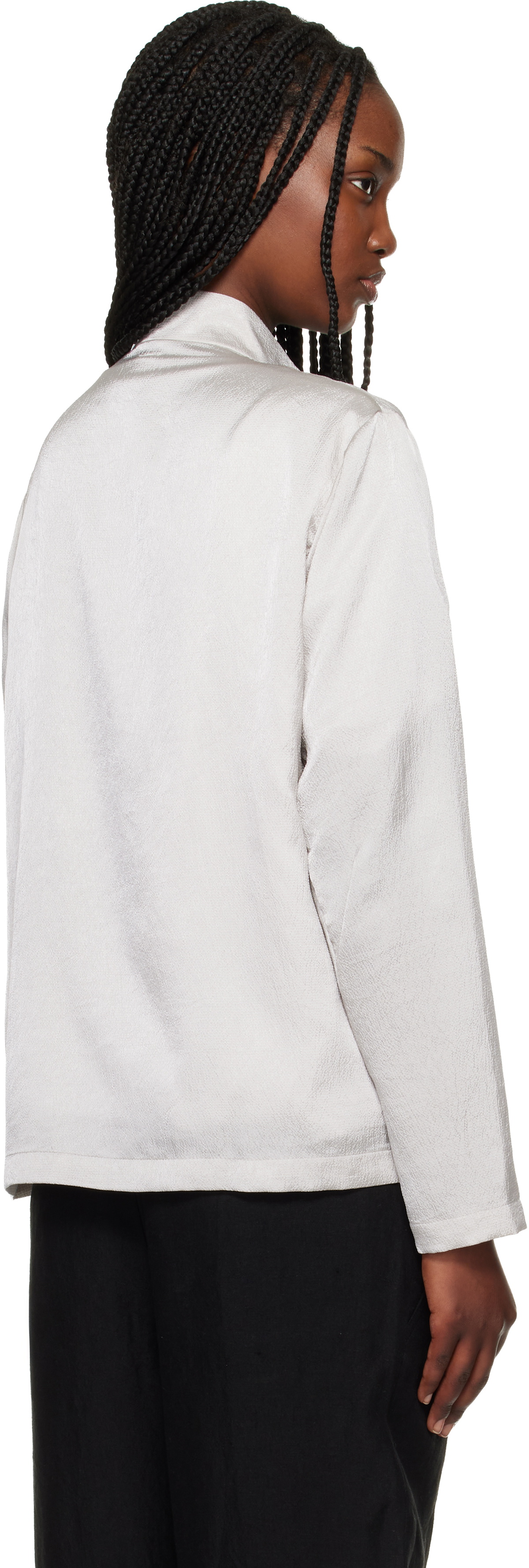POST ARCHIVE FACTION (PAF) Silver Zip Track Jacket