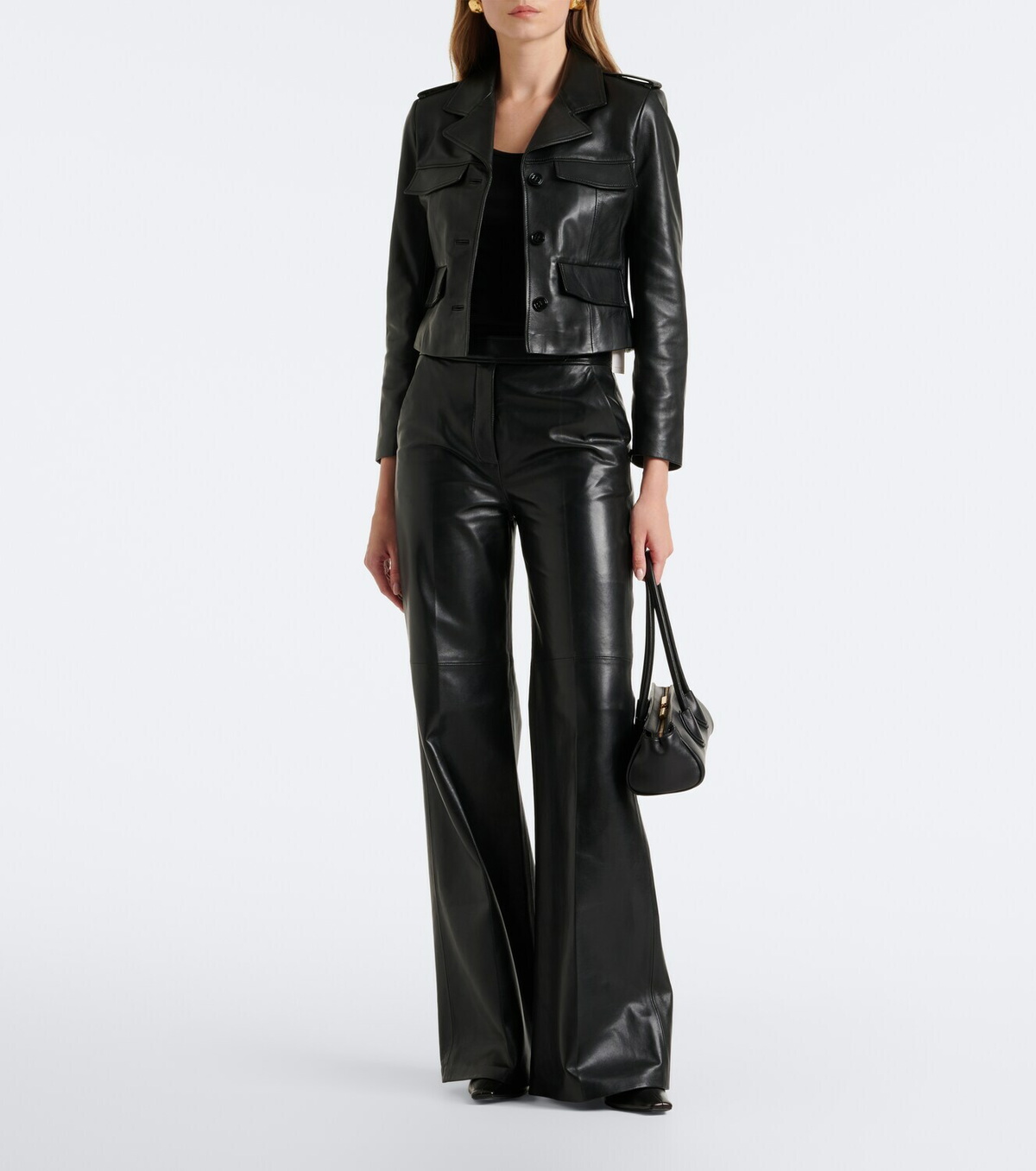 Dorothee Schumacher Leather flared pants