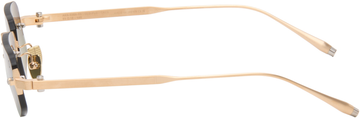 NEW! OTRA Stylish Gold Juno Sunglasses Shop Akoni | Juno-One in 12k Gold w/Black Palladium  main image 3