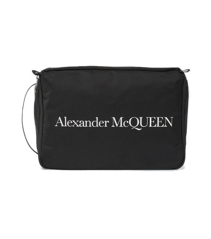 Photo: Alexander McQueen Logo printed travel case