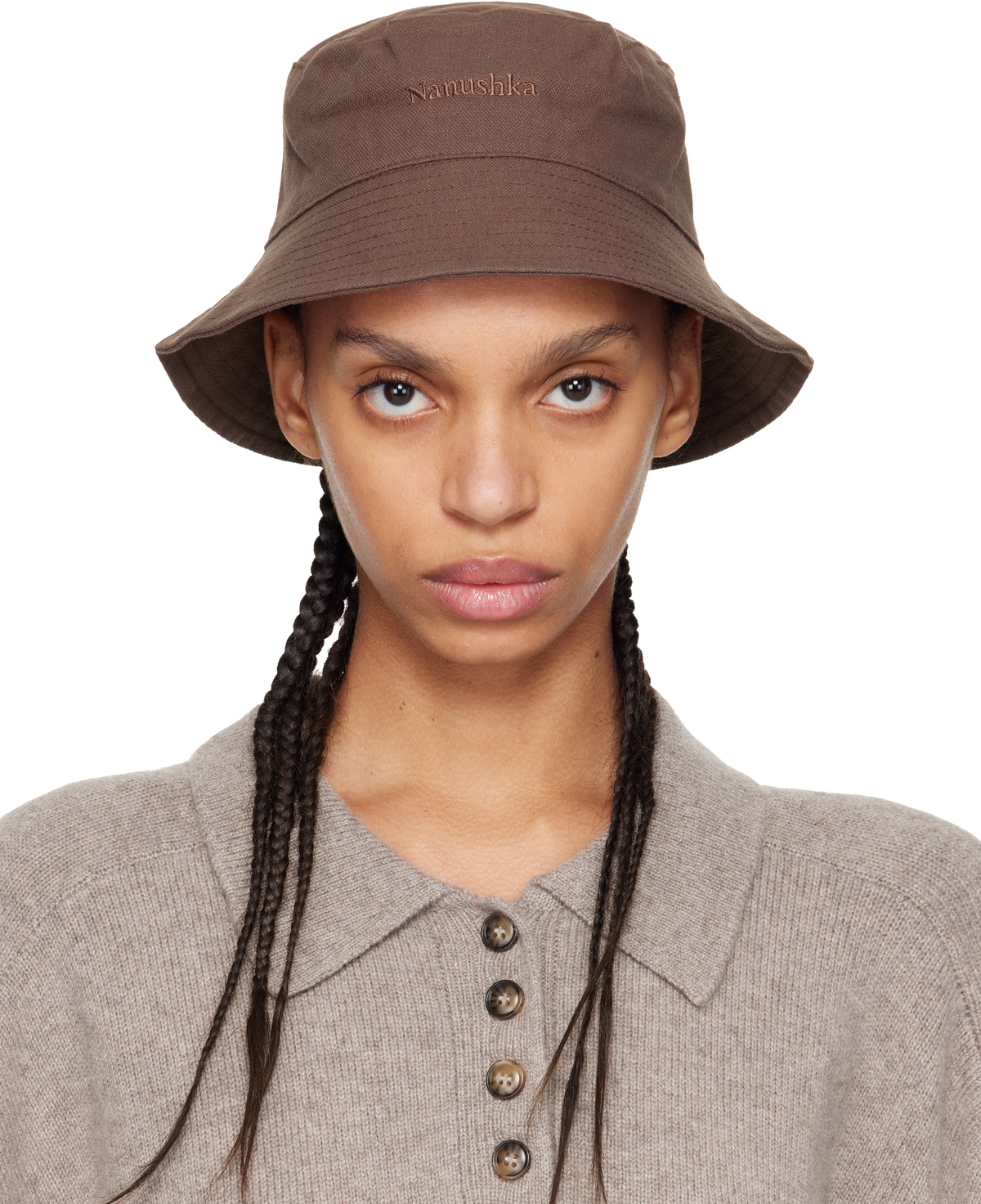 ハット nanushka 'Laurie' bucket hat Nanushka 'laurie' leather finish bucket hat | The Fashion Square