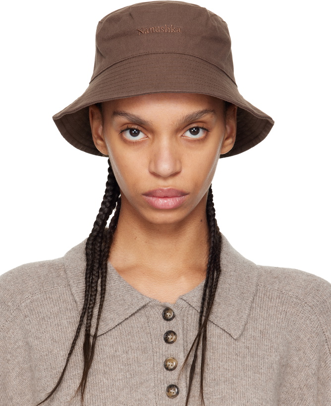 Photo: Nanushka Brown Caran Bucket Hat