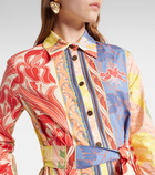 Etro Printed cotton-blend shirt dress