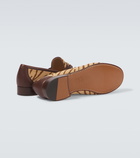 Valentino Garavani VLogo zebra-print calf hair loafers