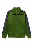 Needles - Webbing-Trimmed Logo-Embroidered Tech-Jersey Track Jacket - Green