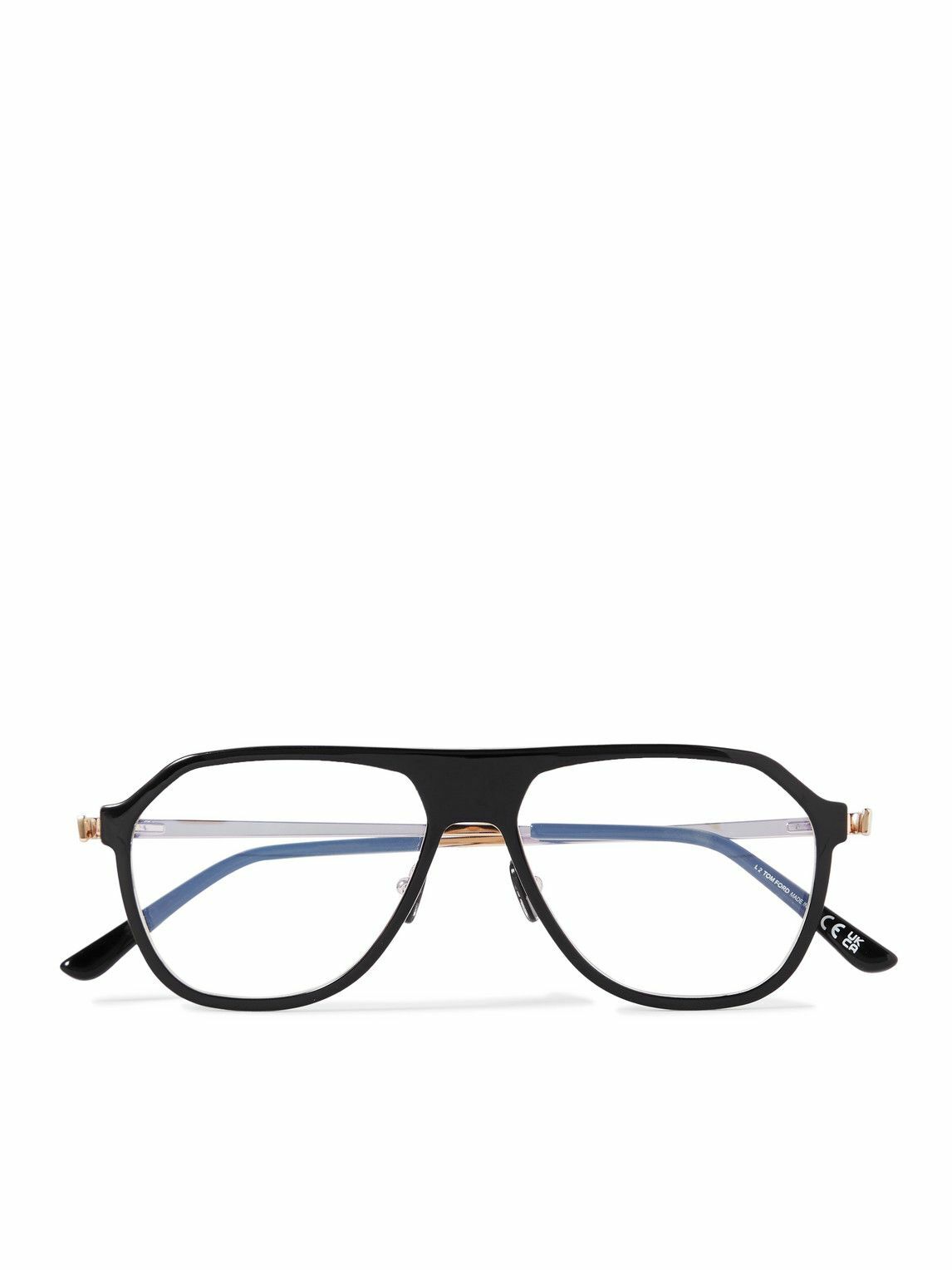 TOM FORD - Aviator-Style Acetate and Gold-Tone Blue Light-Blocking Optical Glasses
