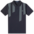 Fred Perry Authentic Men's Glitch Stripe Polo Shirt in Navy