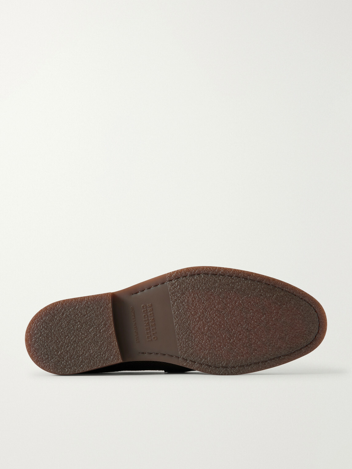 Brunello Cucinelli - Flex Full-Grain Leather Penny Loafers - Brown