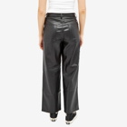 Tommy Jeans Women's Faux Leather Trousers in Black