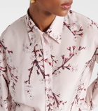 Alexander McQueen Floral oversized silk shirt