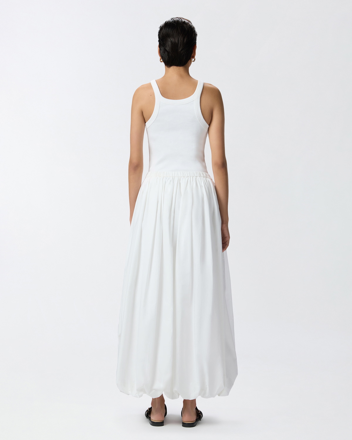 Pinko Long Balloon Skirt Bright White Pinko