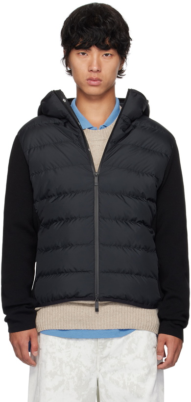 Photo: Moncler Black Paneled Down Jacket