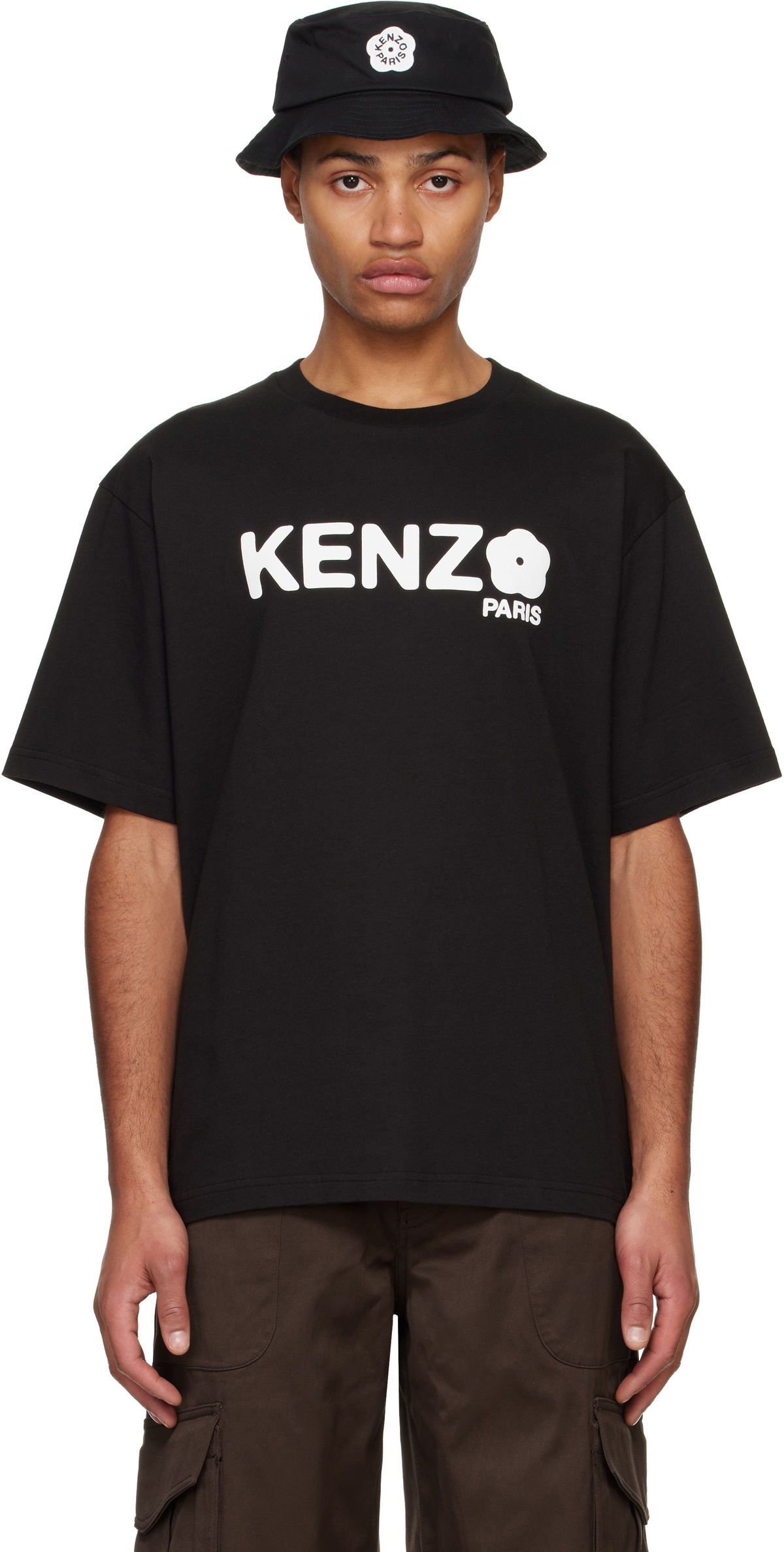 Black Kenzo Paris Oversize Boke Flower 2.0 T-shirt by Kenzo