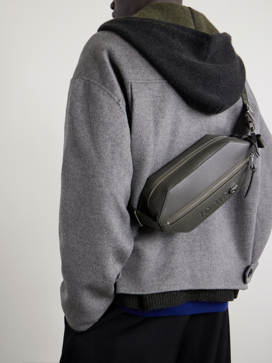 LOEWE - Logo-Debossed Leather Belt Bag