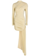 DE LA Vali Ravel Draped Stretch-jersey Mini Dress Cream