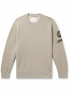 Sacai - Eric Haze Appliquéd Cotton-Blend Jersey Sweatshirt - Neutrals