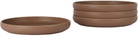 Lineage Ceramics Red Deep Dinner Plate, 4 pcs