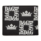 Dolce and Gabbana Black Logo Crown Wallet