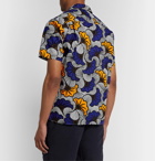 Gitman Vintage - Camp-Collar Printed Cotton Shirt - Blue