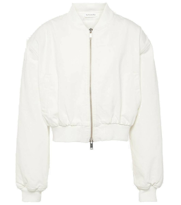 Photo: The Frankie Shop Micky cropped denim bomber jacket