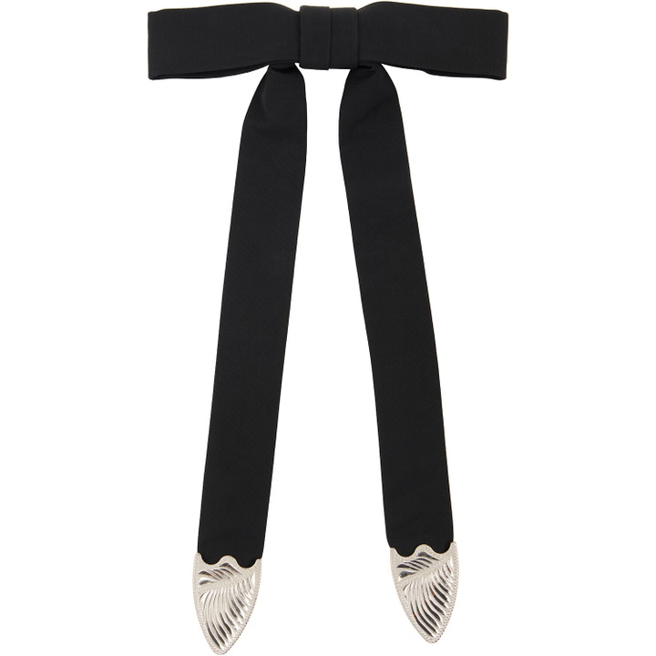 Photo: Toga Pulla Black Ribbon Metal Bow Tie
