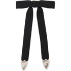 Toga Pulla Black Ribbon Metal Bow Tie