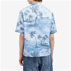 Palm Angels Men's Sunset Vacation Shirt in Indigo
