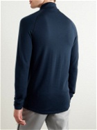 Mr P. - Houdini Wool Half-Zip Sweater - Blue