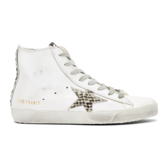 Golden Goose White Fancy Pony Star Sneakers