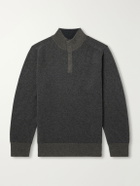 N.PEAL - Houndstooth Cashmere Sweater - Gray